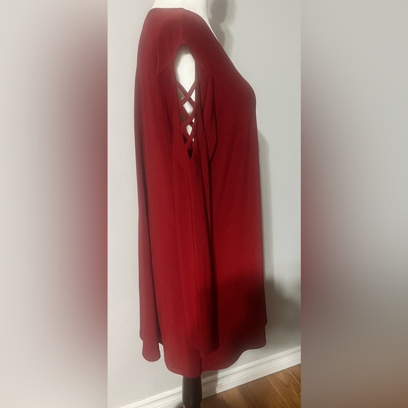Simpli Womans Zig Zag Long Sleeved Tunic in Scarlet!! - Picture 6 of 12